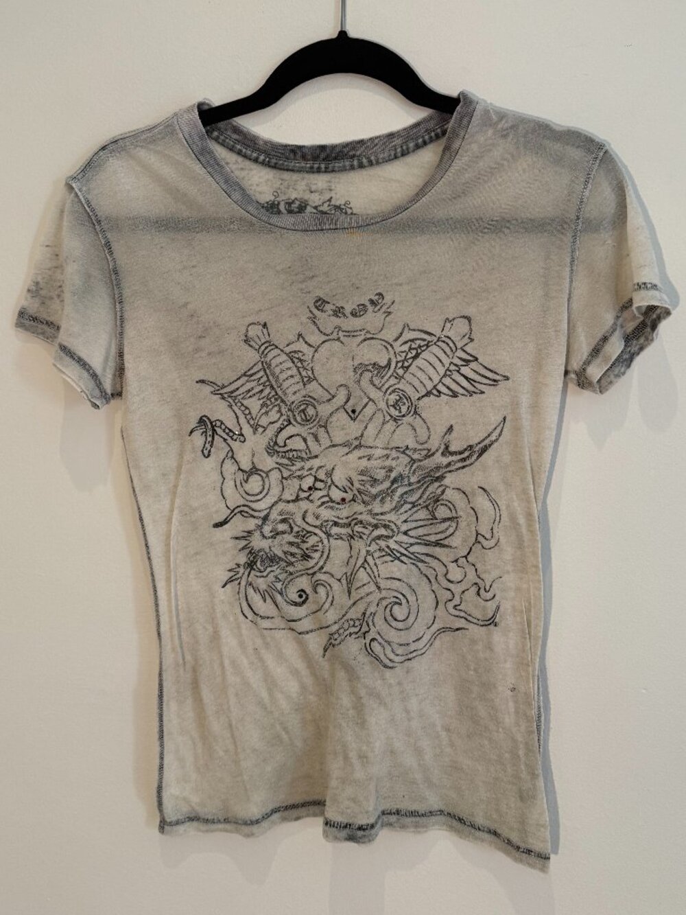 Troy Sheer T-shirt with jewels